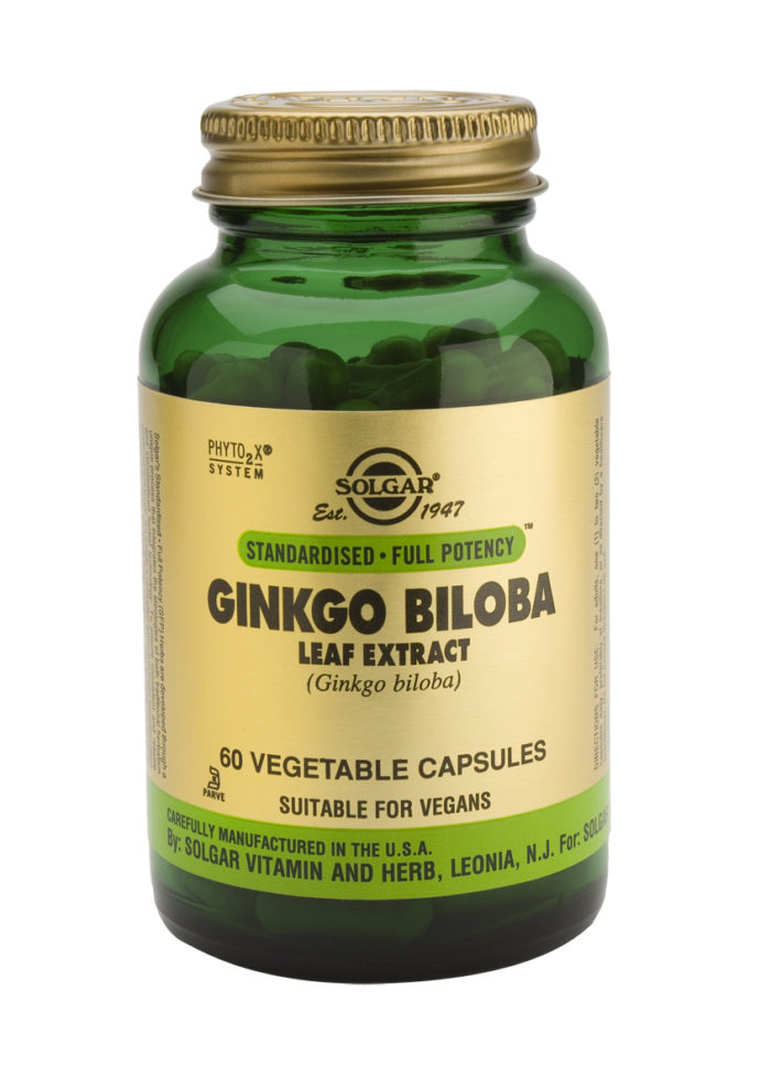 Ginkgo Biloba Extracto de Hoja 60 Cápsulas vegetales