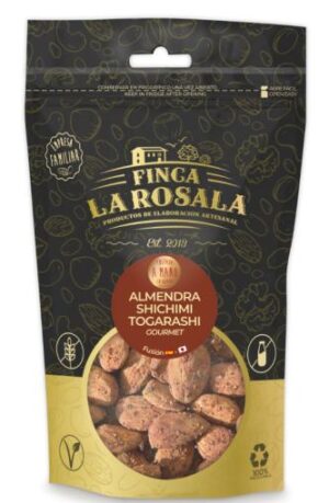 aperitivos y frutos secos ALMENDRA GOURMET SHICHIMI TOGARASHI BIO 80G