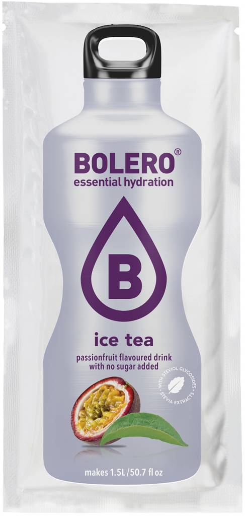 bebidas solubles BOLERO ICE TEA MARACUYÁ SOBRE 9 GRS