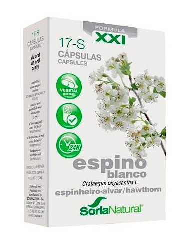 plantas en comprimidos CAPSULAS 17S ESPINO BLANCO LIBERACION PROLONGADA 30 caps