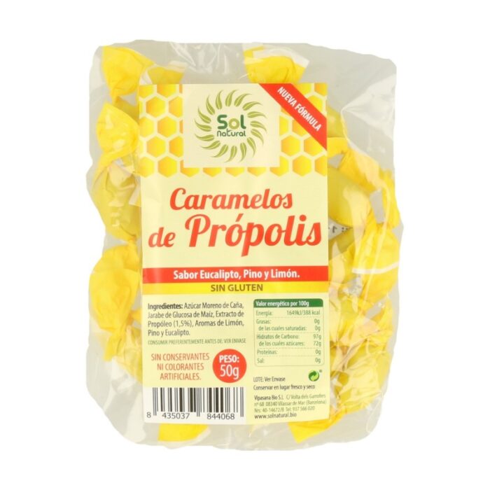 caramelos y gominolas CARAMELOS DE PROPOLIS 50G S/GLUTEN