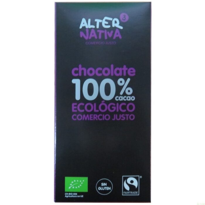 repostería y chocolates CHOCOLATE 100% CACAO ECO 80G