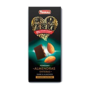 repostería y chocolates CHOCOLATE NEGRO CON ALMENDRA SIN AZÚCAR, 150 g