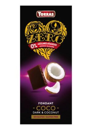repostería y chocolates CHOCOLATE NEGRO CON COCO ZERO, 125 g
