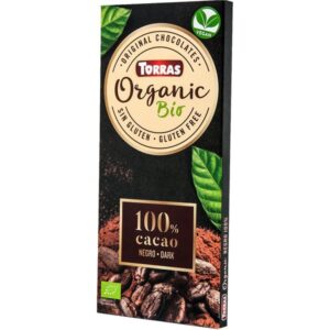 repostería y chocolates CHOCOLATE NEGRO ORGANIC BIO 100% CACAO, S/GLU 100grs