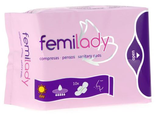 higiene intima COMPRESAS FEMILADY DIA 8 CAPAS 10UDS