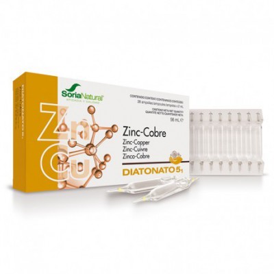 vitaminas y minerales DIATONATO 5-1 (Zn-Cu) 28 ampollas