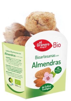 repostería y chocolates GALLETAS ARTESANAS CON ALMENDRA BIO, 250 g