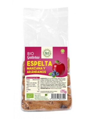 aperitivos y frutos secos GALLETAS DE ESPELTA MANZANA Y ARANDANOS BIO 250G
