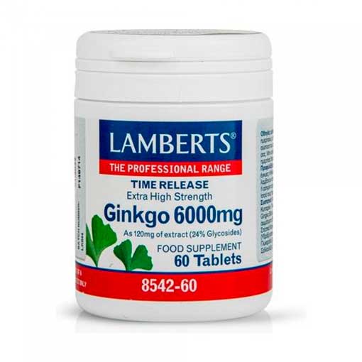 plantas en comprimidos GINKGO BILOBA 6000MG 60 comprimidos