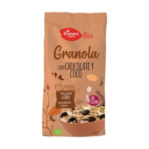 copos, mueslis y salvados GRANOLA CON CHOCOLATE Y COCO SIN GLUTEN BIO 350G