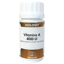 vitaminas HOLOVIT Vitamina A 4000 UI (Betacaroteno y Acetato de retinol) 50 cáp.