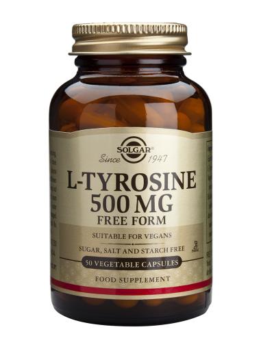 aminoácidos L-TIROSINA 500 mg 50 Cápsulas Vegetales.
