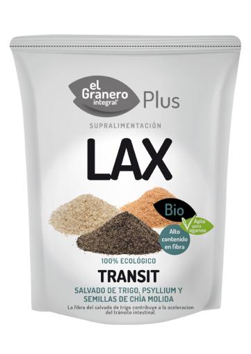 granos y semillas LAX - TRANSIT (SALVADO DE TRIGO, PSYLLIUM Y SEMILLAS DE CHÍA MOLIDA) BIO, 150 g