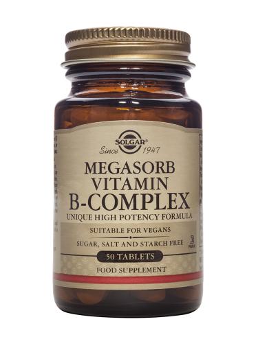 vitaminas MEGASORB B-COMPLEX 50 Comprimidos.