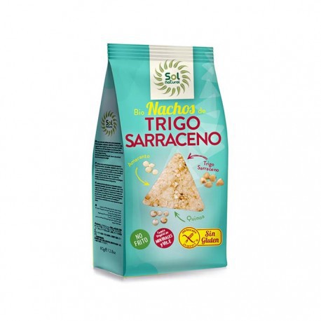 aperitivos y frutos secos NACHOS TRIGO SARRACENO-AMARANTO-QUINOA S/G 80 GRS