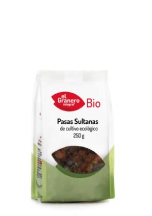 aperitivos y frutos secos PASAS SULTANAS BIO, 250 g