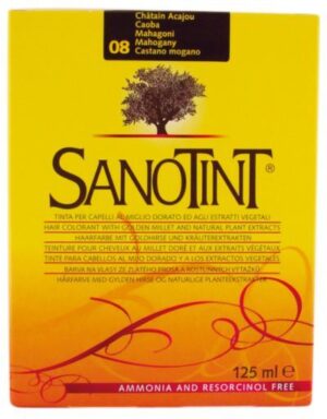 línea capilar SANOTINT CLASSIC 08 CAOBA 125 ML
