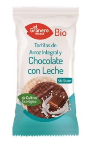 aperitivos y frutos secos TORTITAS DE ARROZ INTEGRAL CHOCOLATE CON LECHE BIO 100G