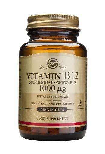 vitaminas VITAMINA B12 1000 mcg (Cianocobalamina). 250 Comprimidos Masticables.