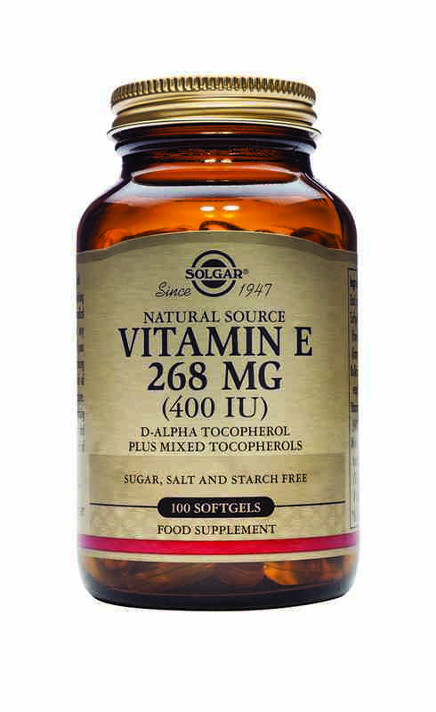 antioxidantes VITAMINA E 400 UI(268mg.).100 Cápsulas Blandas.