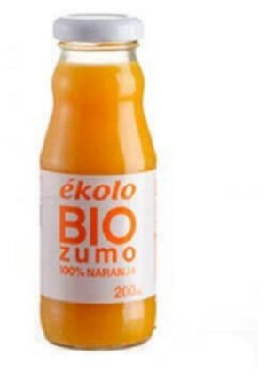 bebidas Zumo de Naranja BIO,100% exprimido,200ml