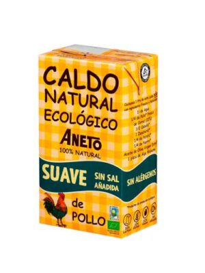 sales, condimentos y salsas CALDO NATURAL DE POLLO SUAVE SIN SAL AÑADIDA ECO 1L
