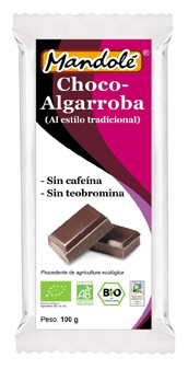 repostería y chocolates CHOCOLATE CON ALGARROBA 100grs