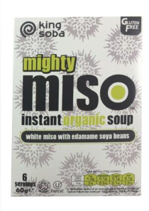 sales, condimentos y salsas SOPA DE MISO Y SEMILLAS DE EDAMAME SIN GLUTEN BIO, 6 x 60 g