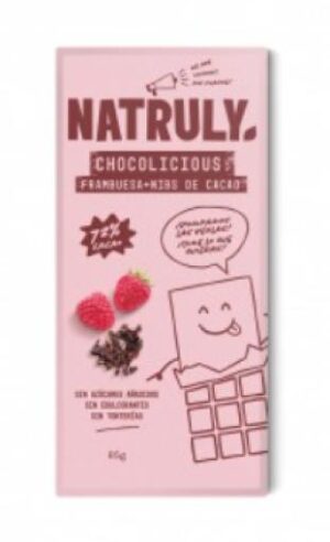 Chocolicious - Frambuesa y Nibs de Cacao | 85G