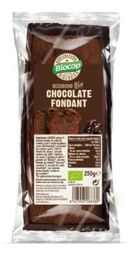 repostería y chocolates BIZCOCHO DE CHOCOLATE FONDANT BIO 250GR