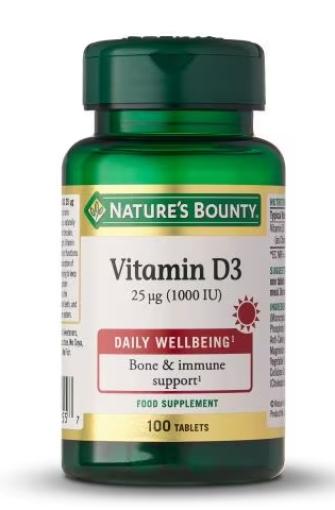 vitaminas VITAMINA D3 25UG 1000UI 100 COMPRIMIDOS