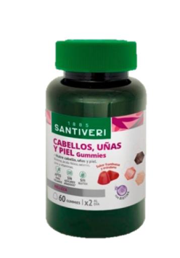 vitaminas GUMMIES MASTICABLES CABELLOS, UÑAS Y PIEL SABOR FRAMBUESA Y ARANDANO 60 UDS
