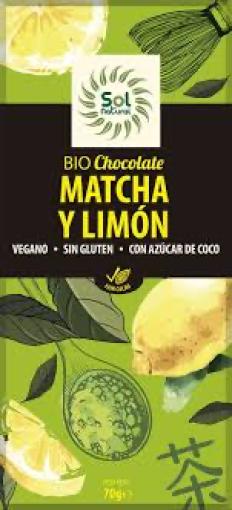 repostería y chocolates CHOCOLATE MATCHA LIMON 70g BIO