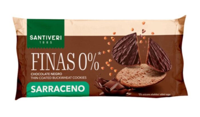 repostería y chocolates GALLETAS FINAS SARRACENO 0% BAÑADAS CHOCO NEGRO 88GR