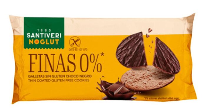 repostería y chocolates NOGLUT GALLETAS FINAS 0% BAÑADAS CHOCO NEGRO S/G 88GR