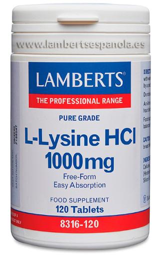 aminoácidos L-LISINA 1000MG 120tabletas