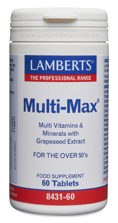 vitaminas y minerales MULTI-MAX 60 TABLETAS