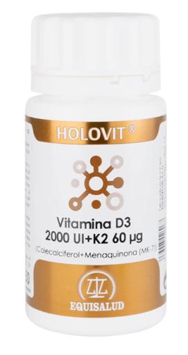 vitaminas HOLOVIT VITAMINA D3 2.000 UI + K2 60 µg 50 CAP