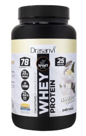 deporte WHEY PROTEIN CONCENTRADA CHOCOLATE BLANCO 750G SPORT LIVE DRASANVI