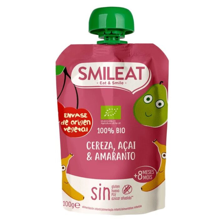 alim infantil POUCH DE CEREZA AÇAI Y AMARANTO BIO +8 MESES 100G