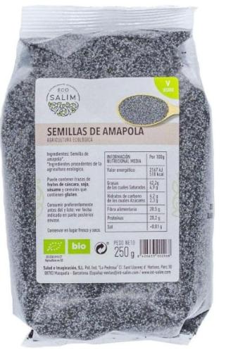 granos y semillas SEMILLAS DE AMAPOLA ECO 250GR