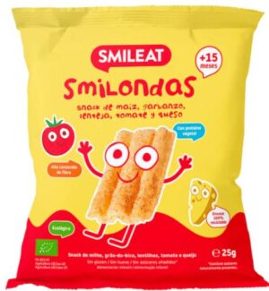 alim infantil SMILONDAS DE TOMATE Y QUESO ECO 25G +15MESES