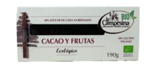 navidad TURRON CACAO Y FRUTAS 190GR ECO S /A S/G