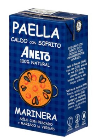 sales, condimentos y salsas CALDO NATURAL PAELLA MARINERA 1L