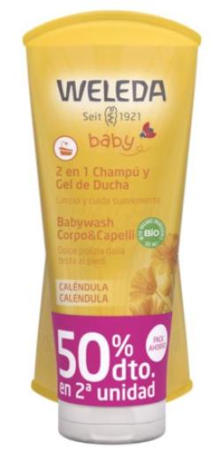 higiene infantil DUPLO CHAMPU Y GEL DE DUCHA CELENDULA 50% 2ªUD BIO 2X200ML