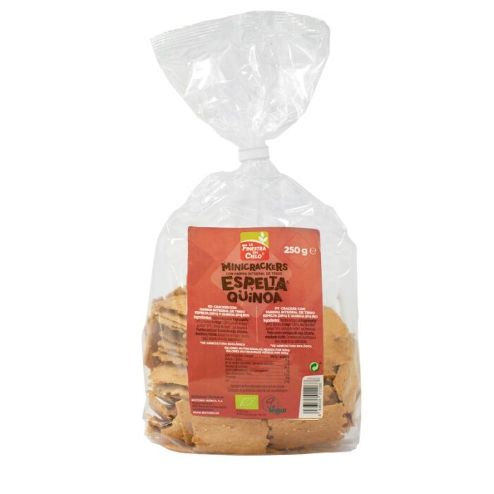 aperitivos y frutos secos MINI CRACKERS TRIGO ESPELTA QUINOA 250G