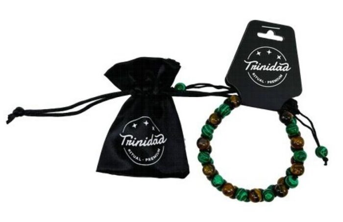 bisuteria PULSERA DOBLE MALAQUITA OJO TIGRE BOLA 8MM