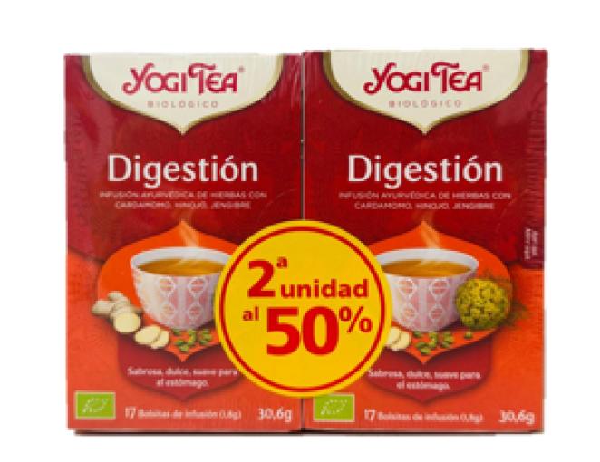 plantas en filtro YOGI TEA DIGESTION 2ªUD AL 50% 17X2 BOLSITAS