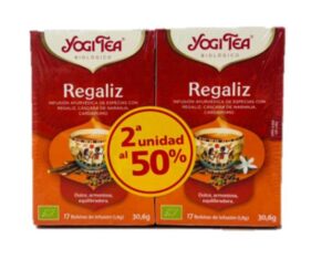 plantas en filtro YOGI TEA REGALIZ 2ªUD AL 50% 17X2 BOLSITAS